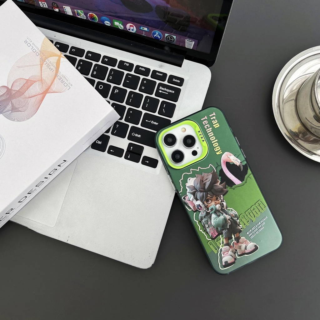 Ốp Điện Thoại tpu Mềm Chống Sốc Hai Mặt Trong Suốt Họa Tiết Hoạt Hình Cho iPhone 13 12 PRO MAX 14 Plus