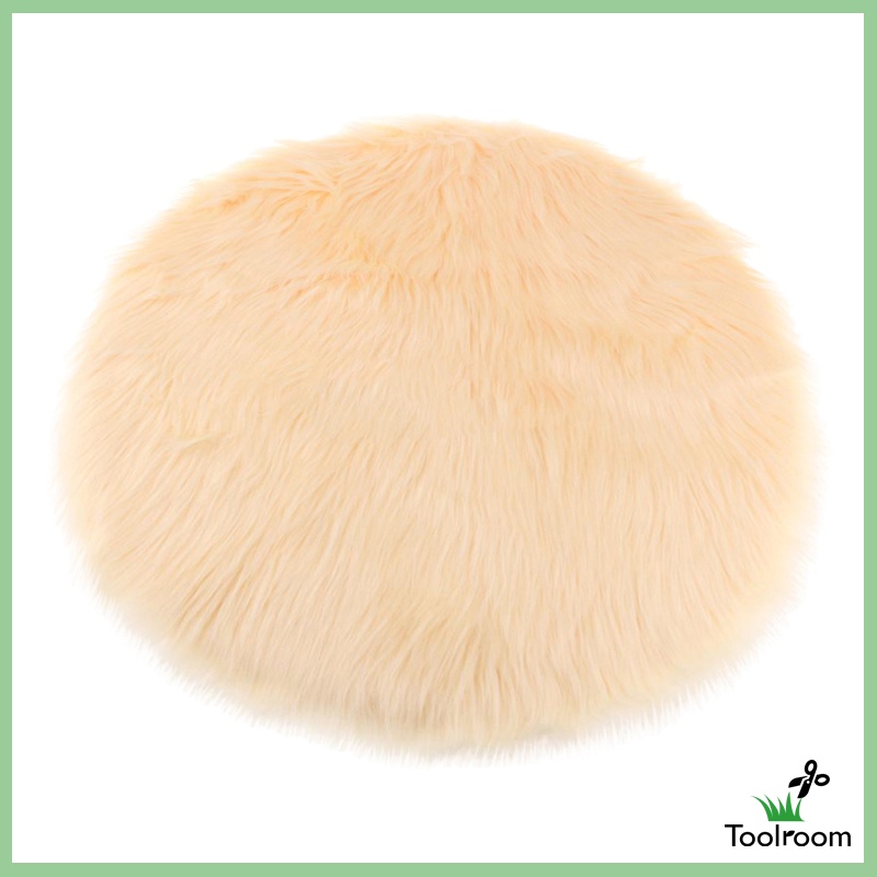 Vỏ Bọc Ghế Ngồi Giả Lông Xù Màu Trắng Trang Trí Phòng Ngủ