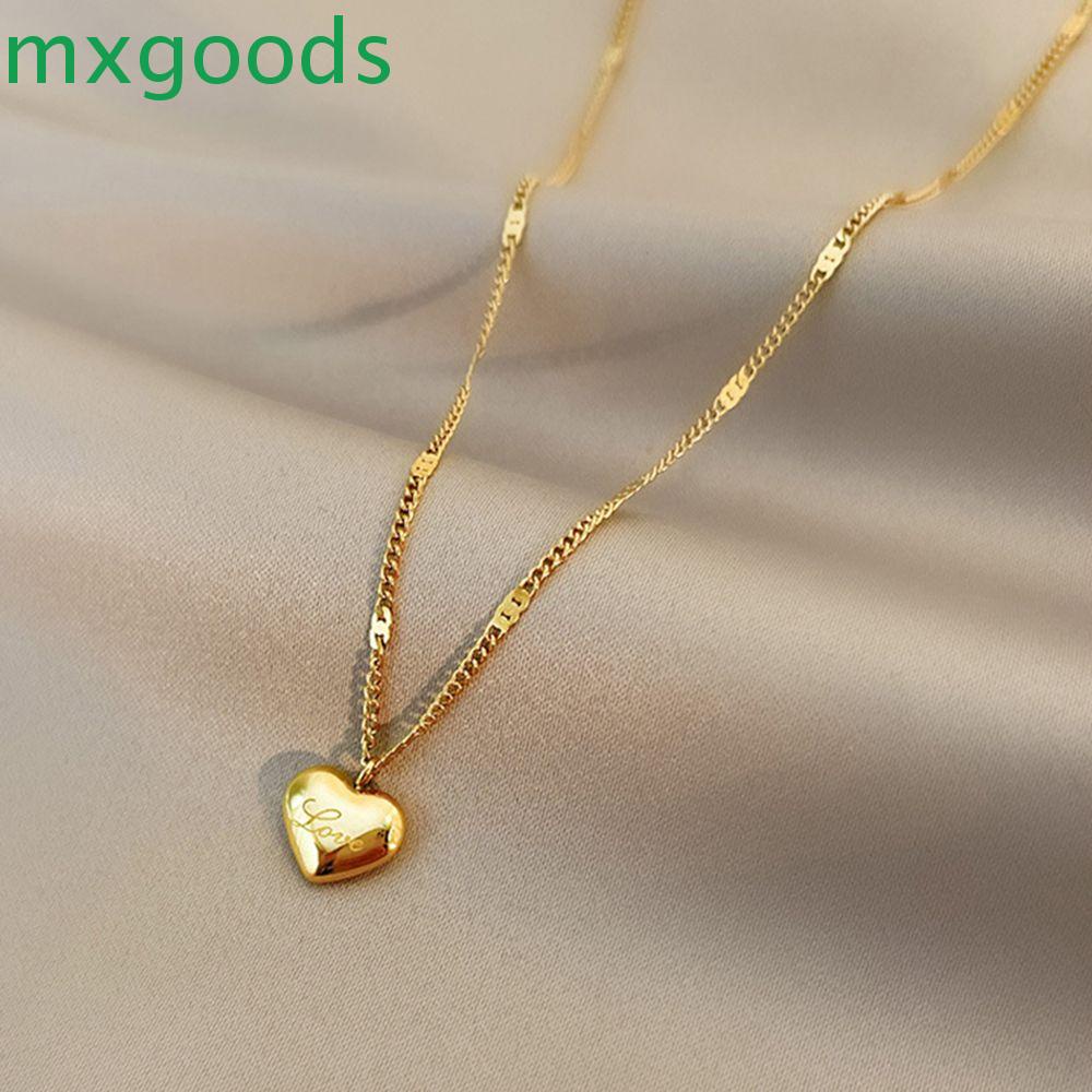 Vòng cổ Mạ Vàng 2K Mặt Hình Trái Tim Phong Cách Hip Hop Thời Trang Cho Nữ