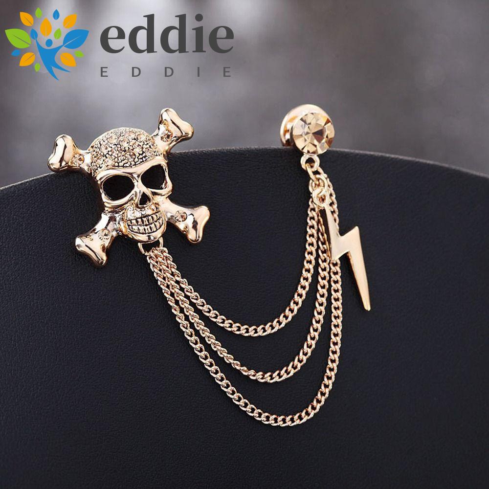 Ghim Cài Áo Hình Đầu Lâu 26Eddie Bằng Hợp Kim Cá Tính Cho Nam