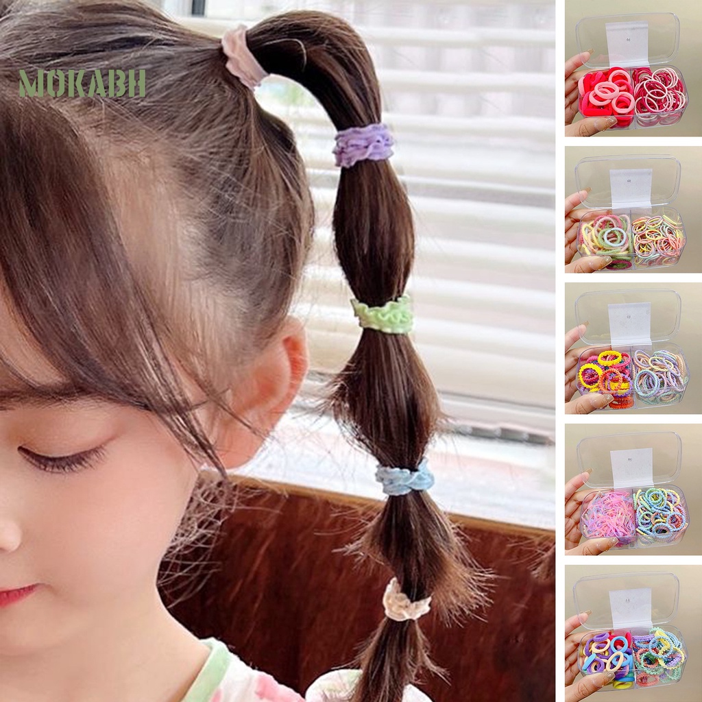 1 Bộ Dây Buộc Tóc Mềm Co Giãn Cao Chống Rơi Nhiều Kiểu Dáng Đơn Giản