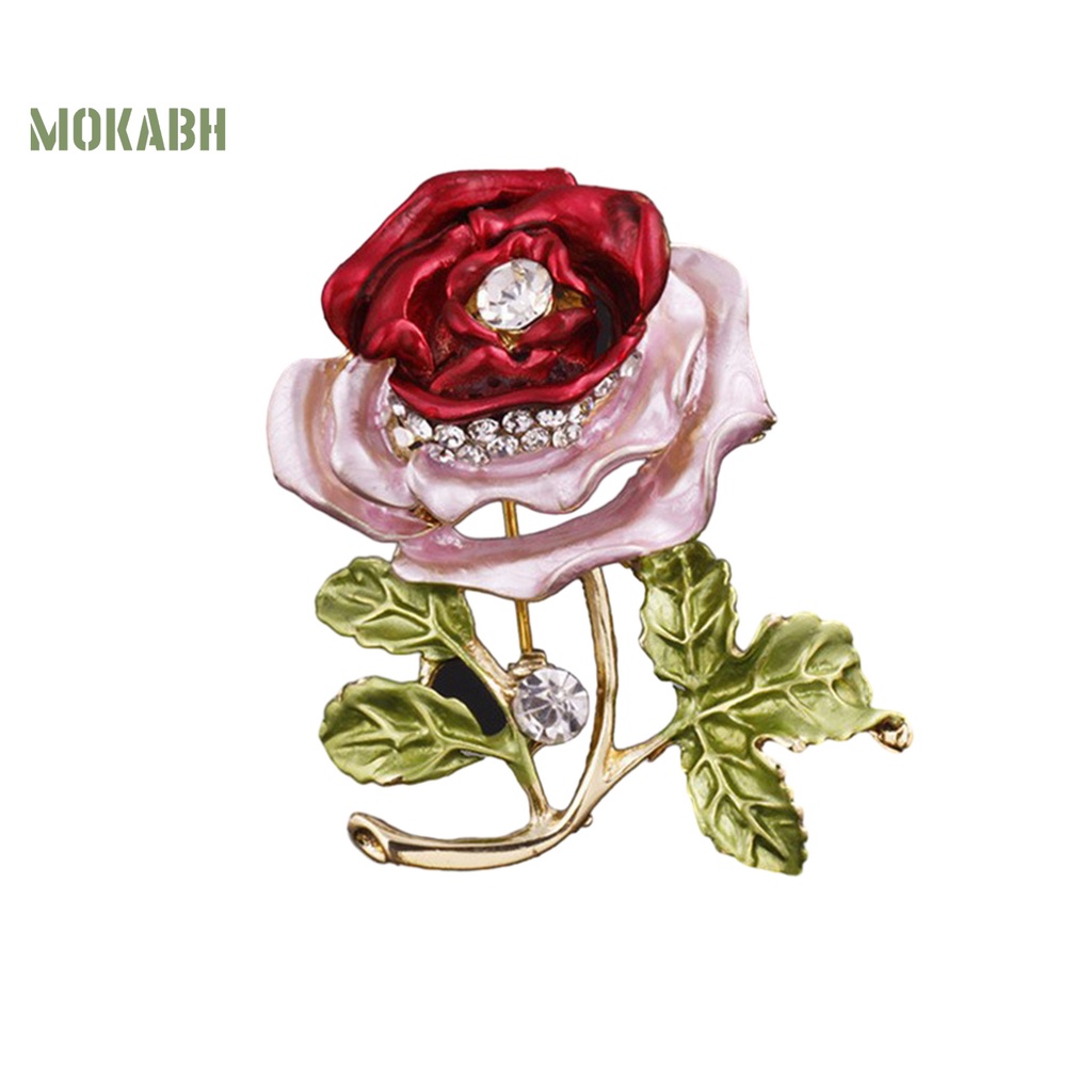 [Mokabh] Ghim Cài Áo Hình Học Đính Đá Pha Lê Nhẹ Nhàng Dễ Lên Màu Trang Trí Quần Áo