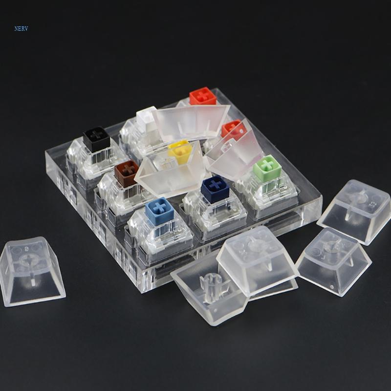 Bộ 9 Dụng Cụ Kiểm Tra Bàn Phím Cơ Nerf Kailh Box Kèm Đế Nhựa Acrylic