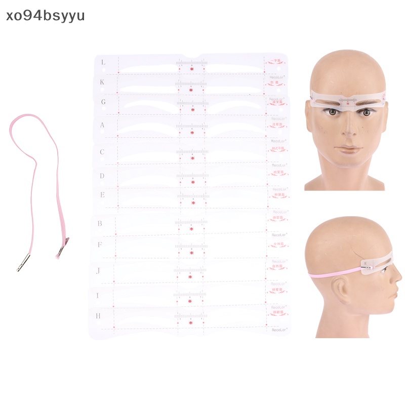 Set 12 Khuôn Hỗ Trợ Kẻ Lông Mày Tiện Dụng Xo94Bsyu