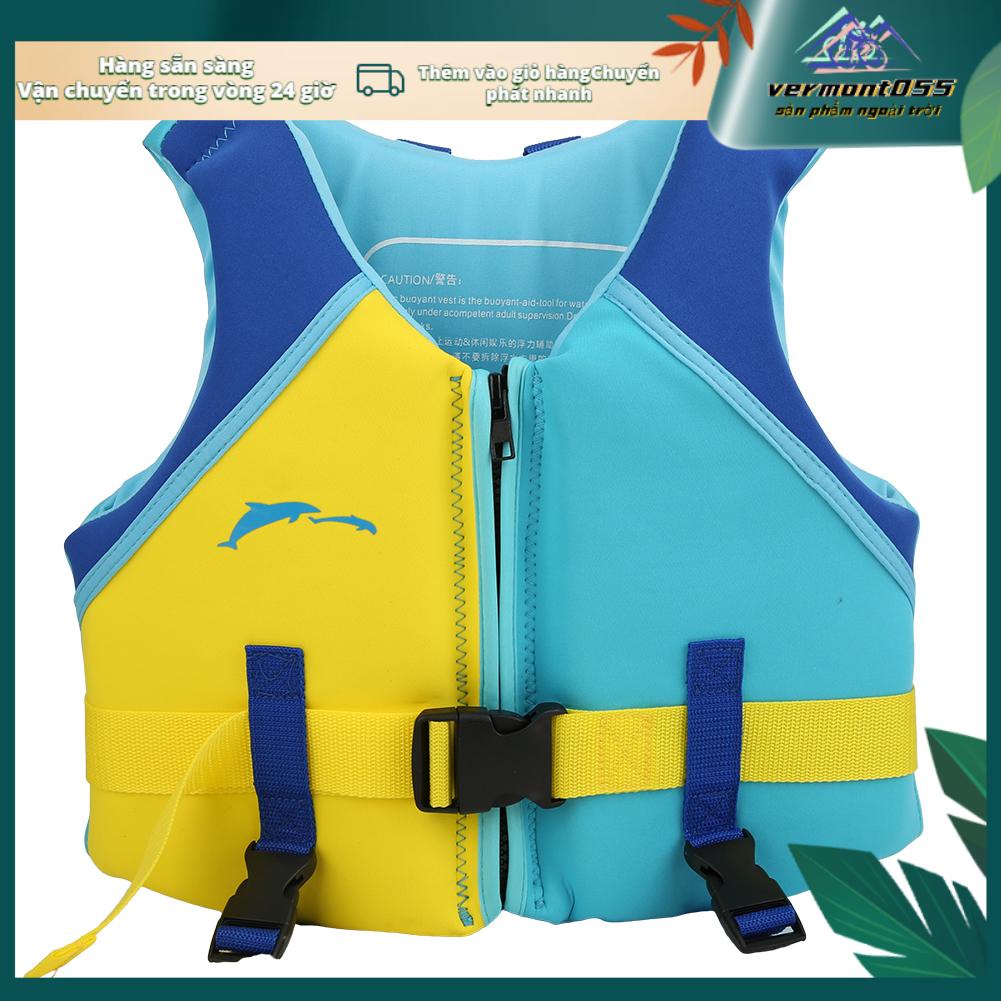 Vermont055 Neoprene Màu Xanh Vàng Trẻ Em Mùa Hè Áo Phao Vây Độ Nổi An Toàn cho Bơi Trôi
