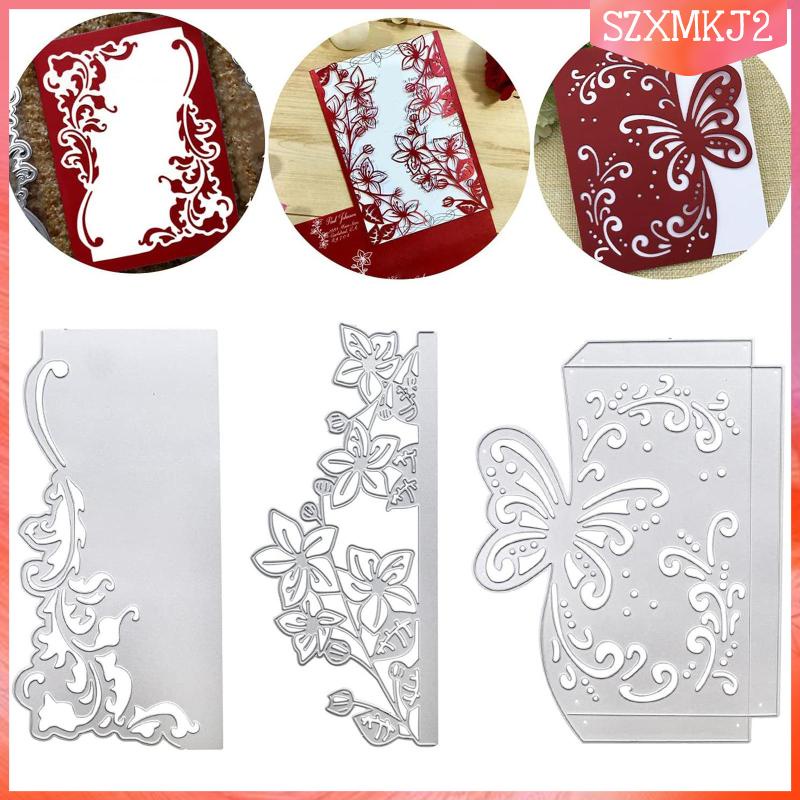 Set 3 Khuôn Cắt Giấy Dập Nổi Họa Tiết Dùng Để Trang Trí Tiệc Năm Mới