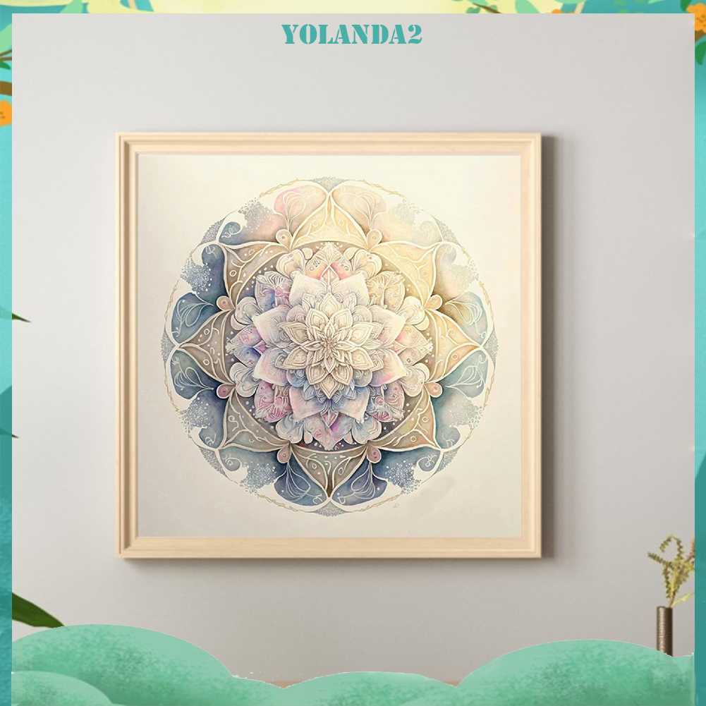 Bộ Tranh Đính Đá 5D Họa Tiết Hoa Văn Mandala Độc Đáo DIY Dùng Trang Trí Nhà Cửa