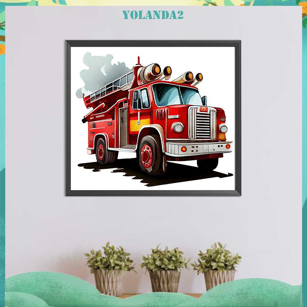 Tranh Đính Đá Kim Cương Toàn Bộ 5D DIY Hình Vẽ Lửa Trang Trí Nhà Cửa