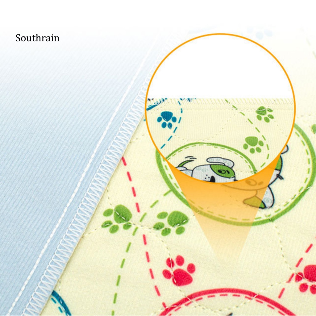Thảm Huấn Luyện Thú Cưng Bằng Vải Mềm Mại Bản Rộng In Họa Tiết Hoạt Hình