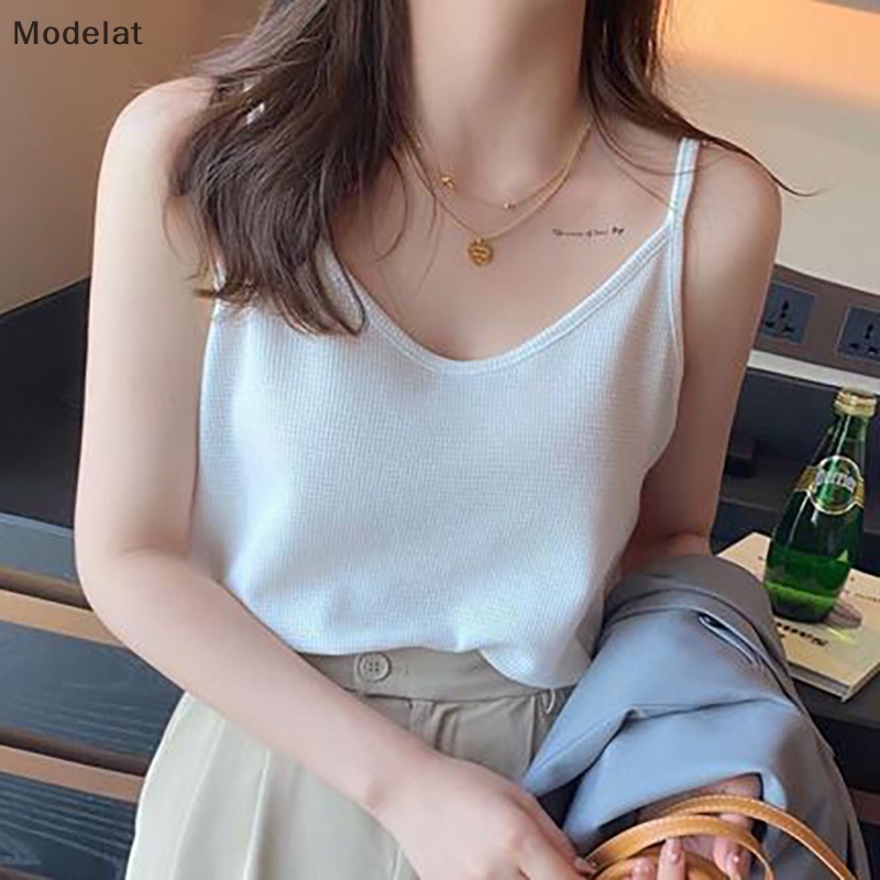 Áo Thun Sát Nách Màu Trơn Dáng Rộng Thời Trang Mùa Hè Cho Nữ