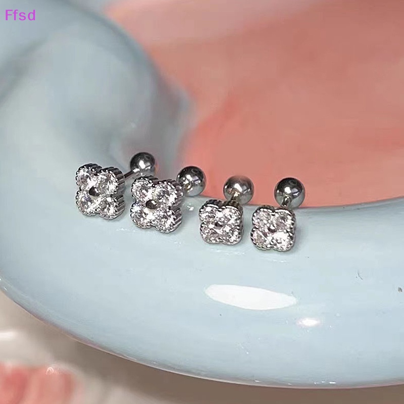 1 Đôi Khuyên Tai Xoắn Ốc Đính Đá Zircon Thời Trang Cho Nữ