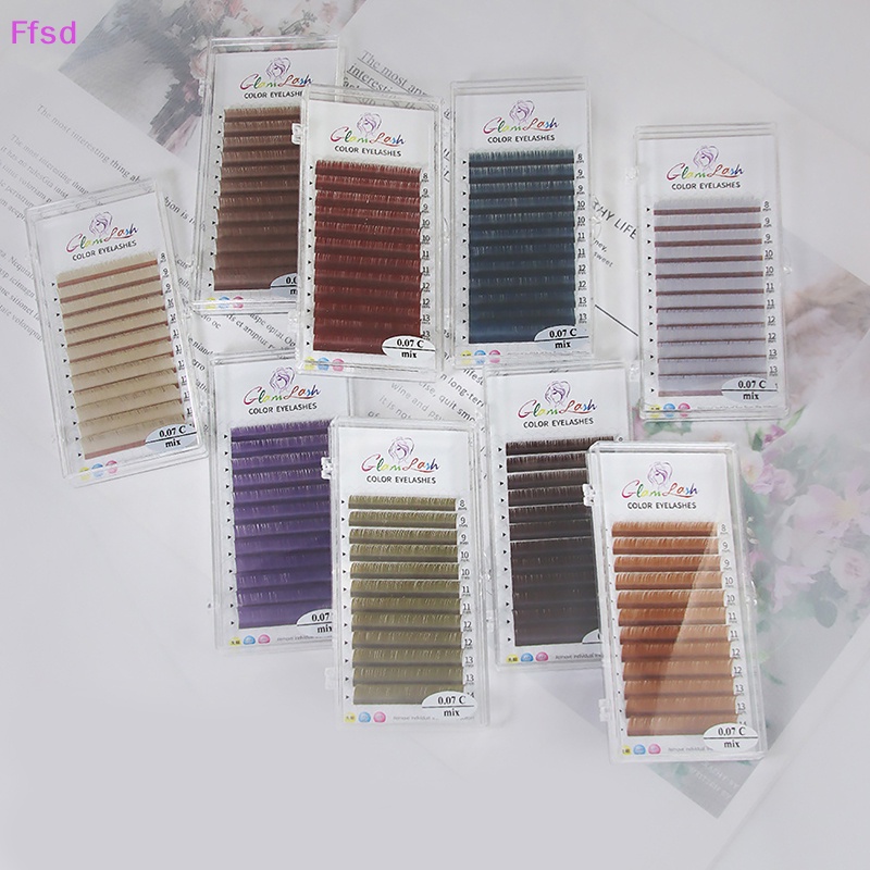 Hàng Bán Chạy {Ffsd} Lông Mi Giả CD Lụa Xoăn Nối Dài Trang Điểm Mắt Cá Nhân Hóa Màu Sắc