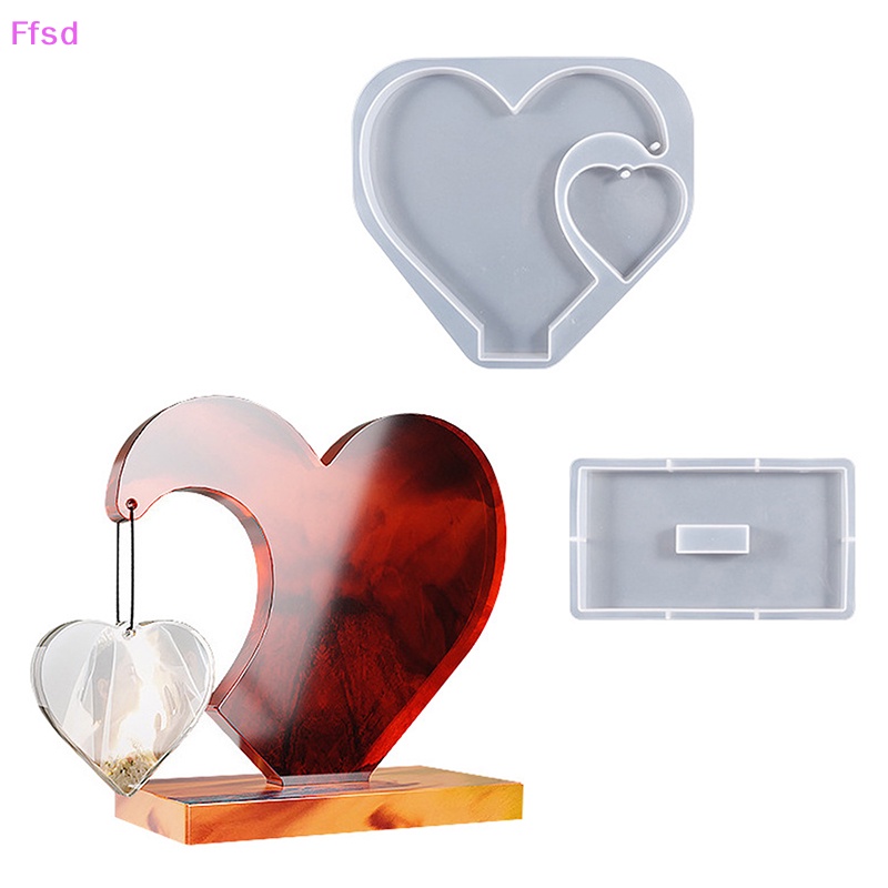 {Ffsd} Khuôn Silicone Làm Khung Ảnh Với Đế Bán Vĩnh Viễn Hình Trái Tim Ghép Nối Thủ Công Phù Hợp * Bán Chạy
