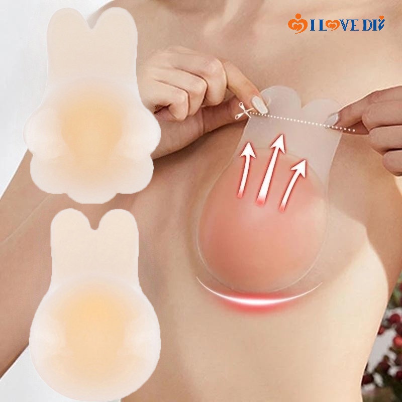 Miếng Dán Ngực Silicone Hình Tròn Thoáng Khí Có Thể Tái Sử Dụng
