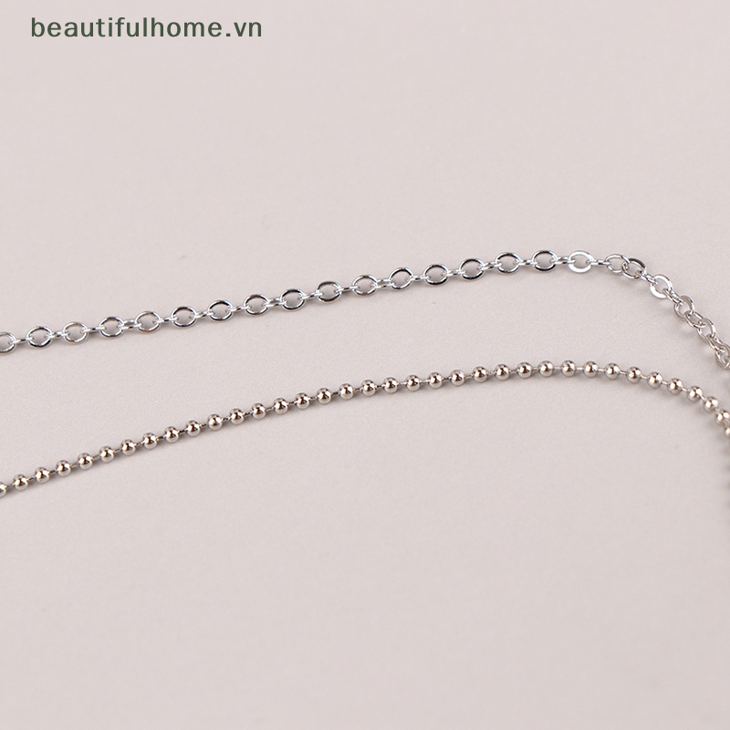 [beautifulhome] Vòng Cổ Choker Dây Xích Mặt Chữ Thập Đính Đá Zircon Trái Tim Cho Nữ Dự Tiệc [beauty]