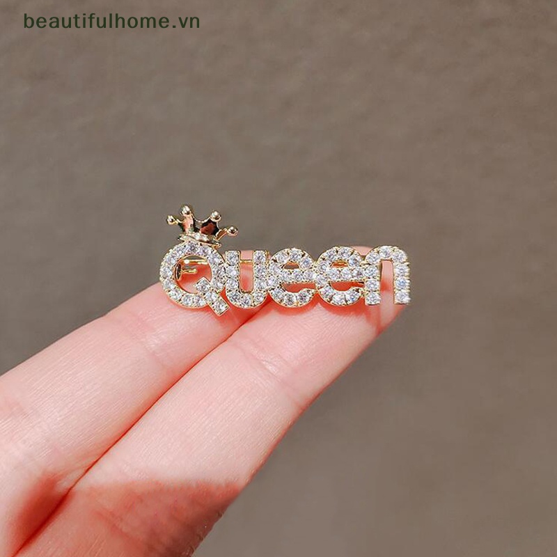 Ghim Cài Áo Hình Chữ Cái Đính Đá Thời Trang Dành Cho Nữ