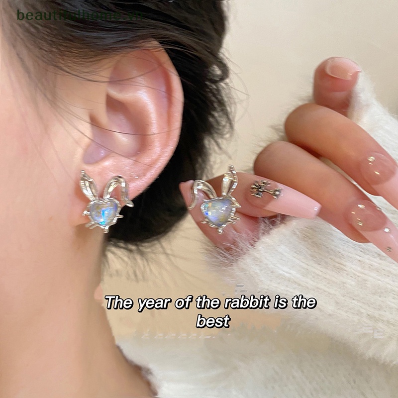 [beautifulhome] Bông Tai Dạng Kẹp Hình Thỏ Thanh Lịch Ngọt Ngào Cho Nữ [beauty]
