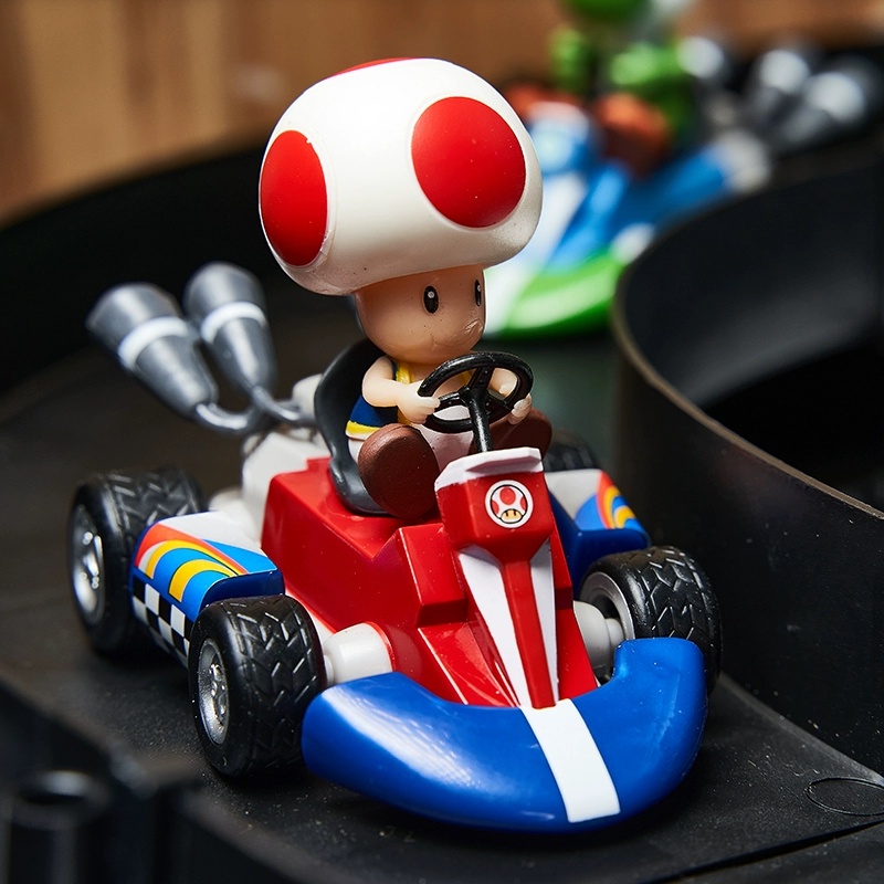 SUPER MARIO WII LUIGI PRINCESS 12CM PULL BACK RACER GO KART CAR TOY