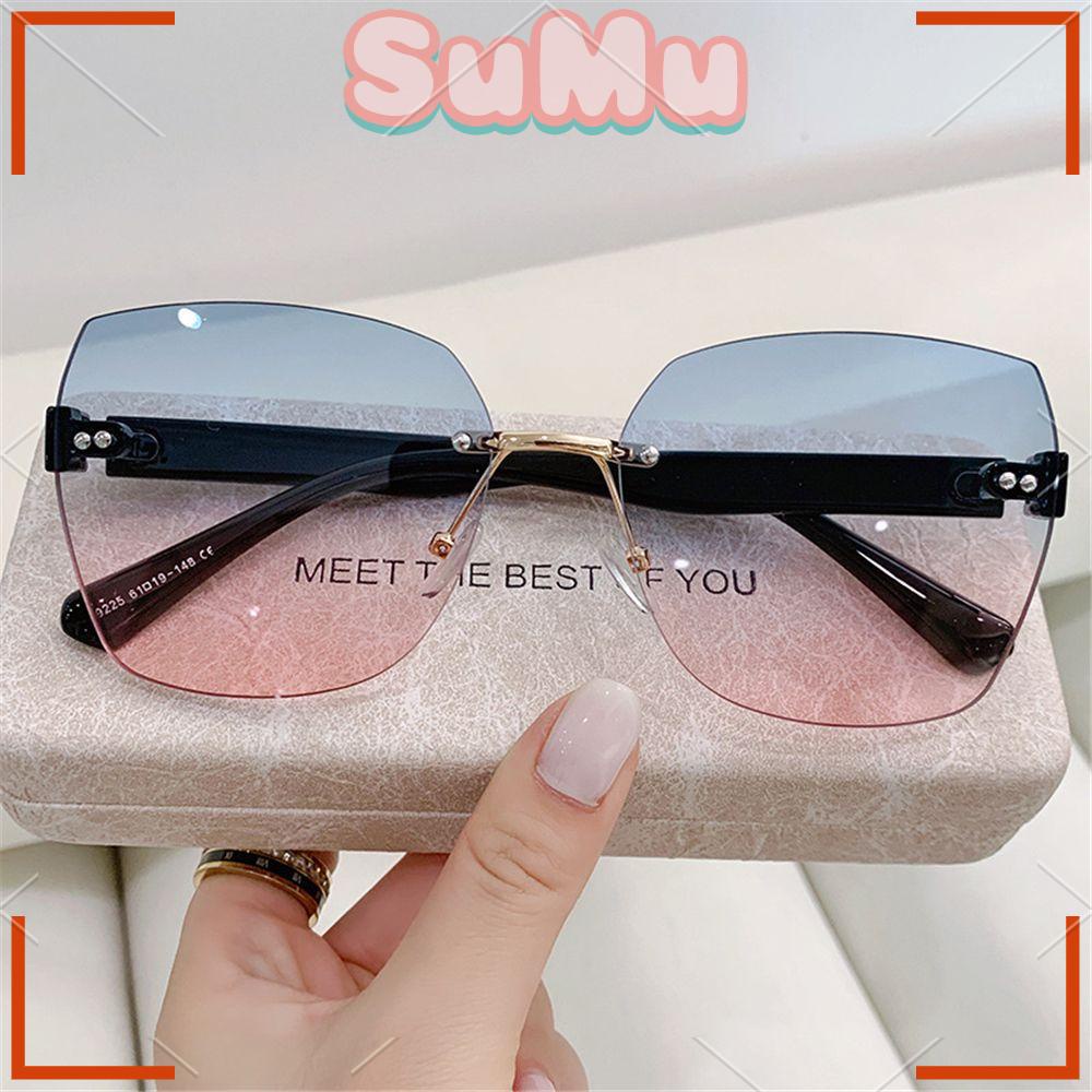 Kính Râm Nữ Không Gọng Chống Tia UV400 Thời Trang