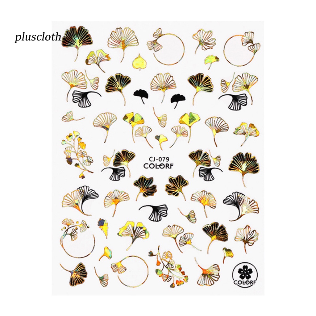 1 Tấm Nhãn Dán Trang Trí Móng Tay Tự Dính Họa Tiết Lá Bướm 3D