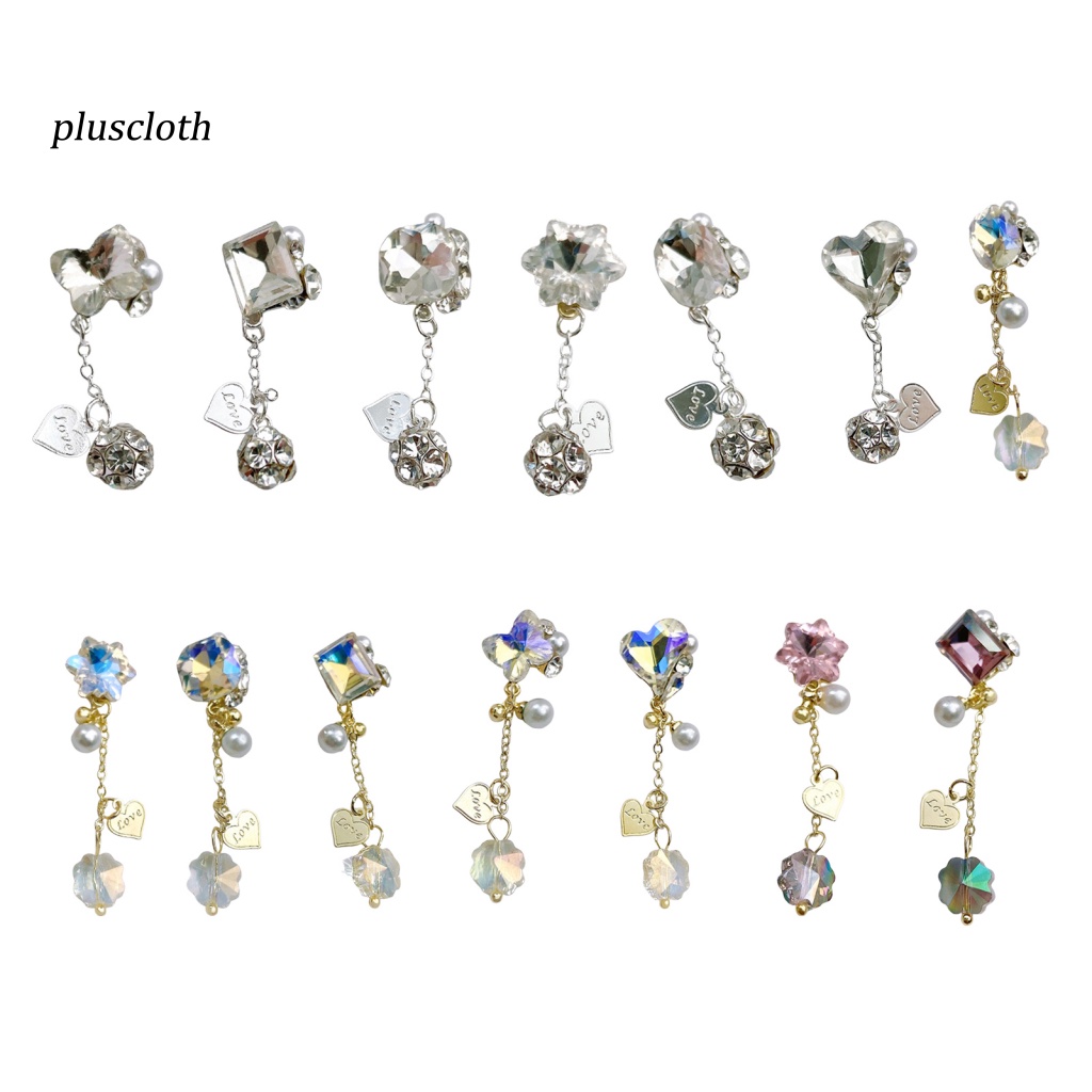 Hộp Hạt Kim Cương Giả Lấp Lánh Tự Trang Trí Móng Tay