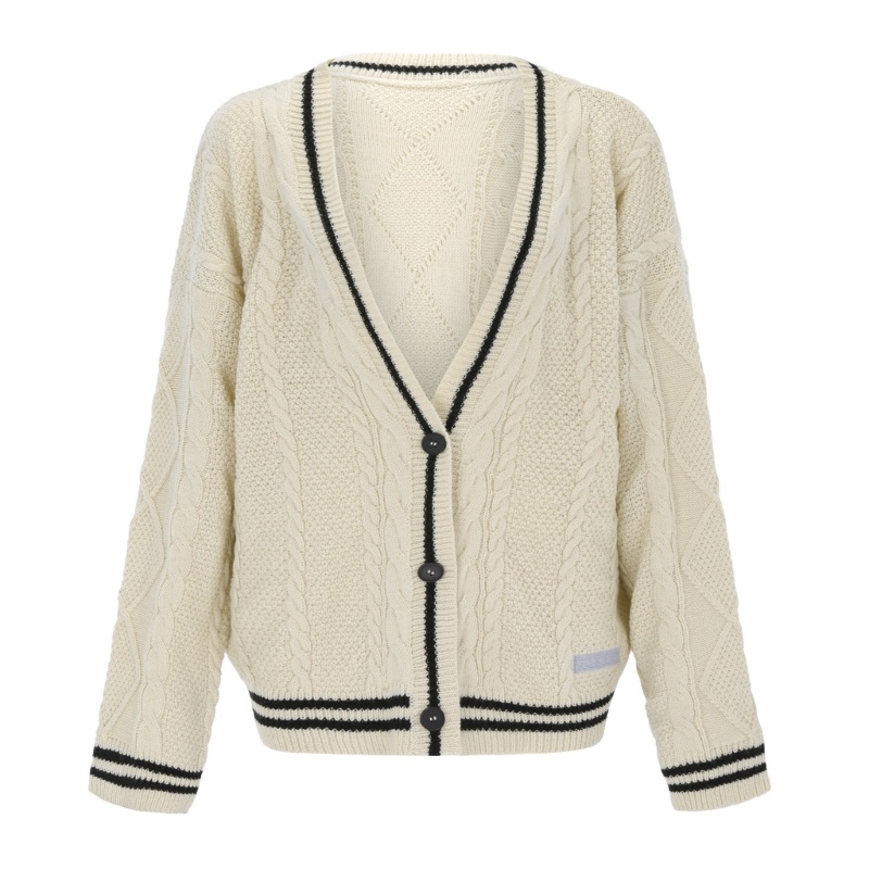 Áo Khoác Cardigan Dệt Kim Tay Dài Cổ Chữ v Cài Nút Hình Ngôi Sao Thời Trang Mùa Thu Cho Nữ