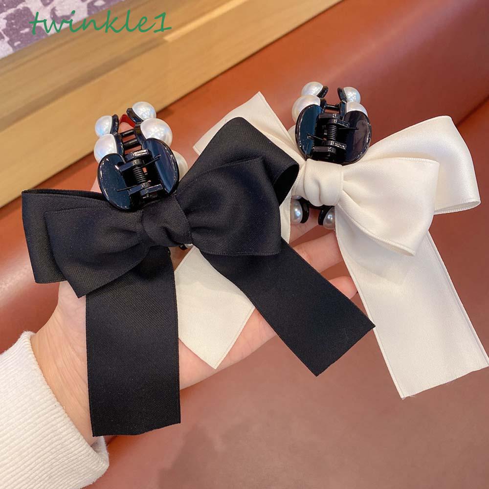 Kẹp Tóc Càng Cua Đính Nơ Lấp Lánh Cá Tính Phong Cách Hàn Quốc Cho Nữ