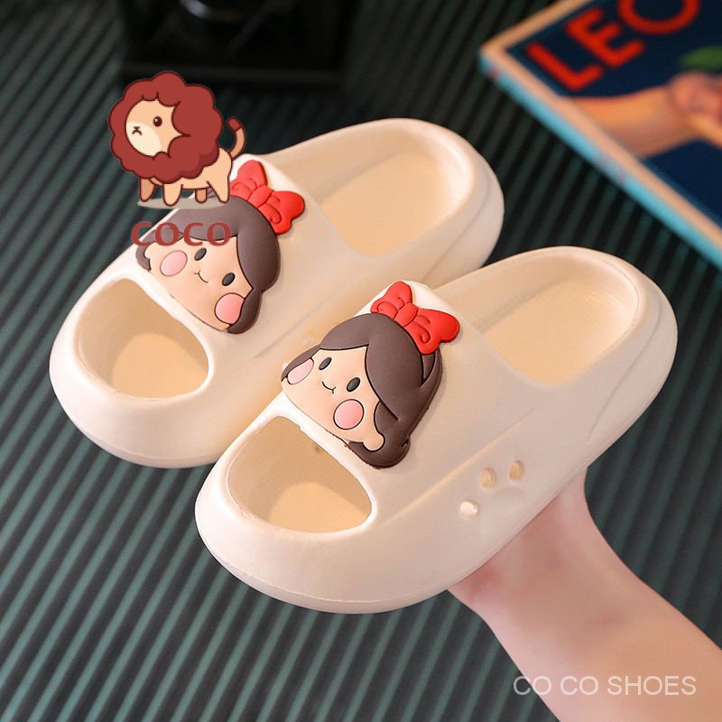 Dép Đi Trong Nhà Đế Mềm Phong Cách Hoạt Hình Dễ Thương Dành Cho Trẻ Em