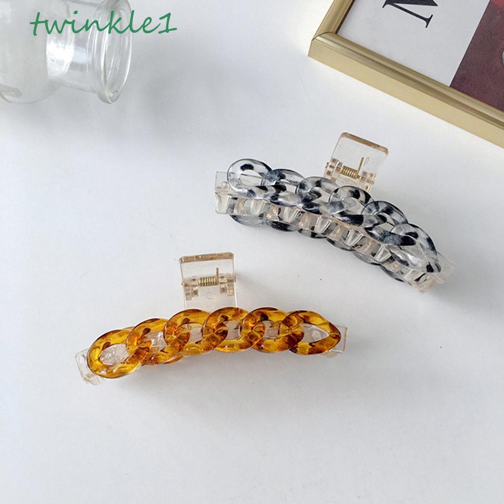 Kẹp Tóc Đuôi Ngựa Bằng Nhựa Trong Suốt Họa Tiết Da Báo Màu Cầu Vồng Ngọt Ngào