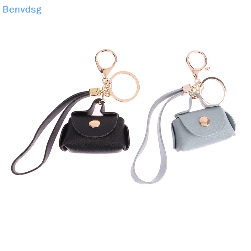 Benvdsg > Hộp Đựng Tai Nghe / Tiền Xu Mini Bằng Da Mềm Có Móc Khóa