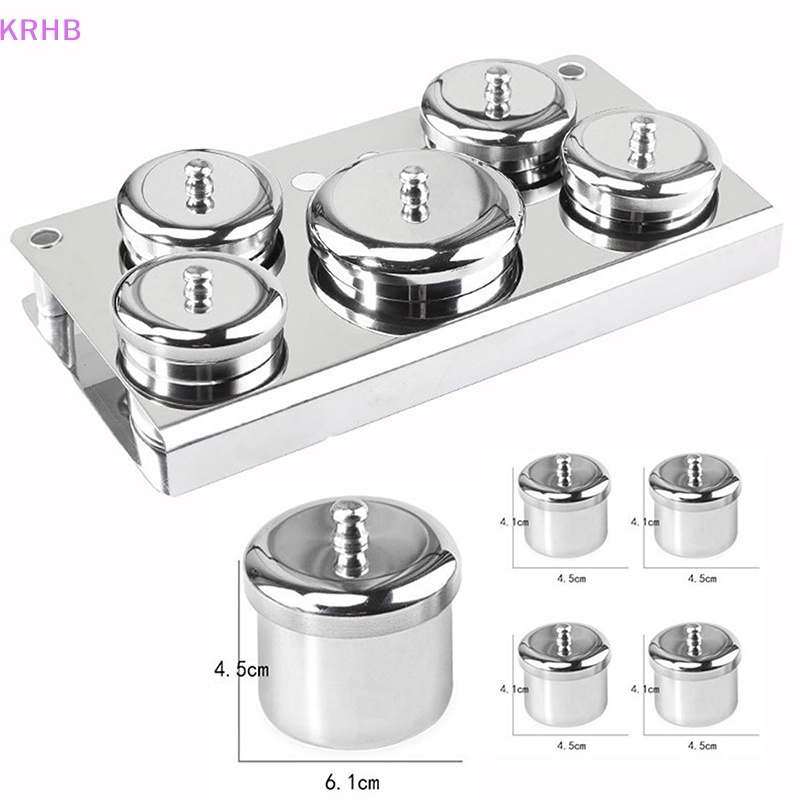 Set 3 Khay Đựng Bột Làm Móng Bằng Thép Không Gỉ Mới