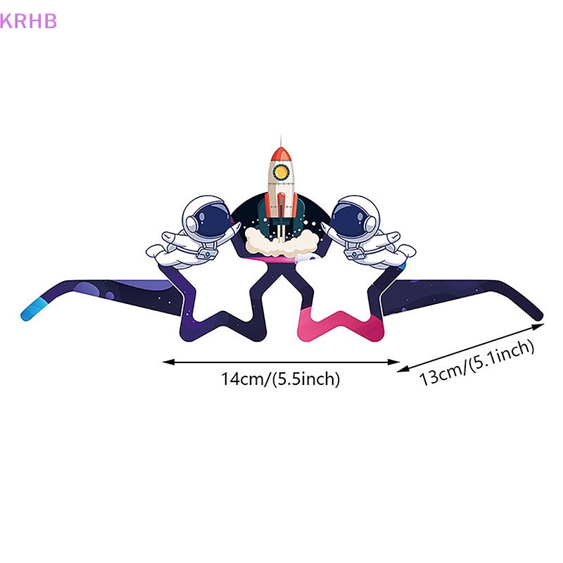 Set 6 Mắt Kính Bằng Giấy Chủ Đề Phi Hành Gia Cho Bữa Tiệc Mới