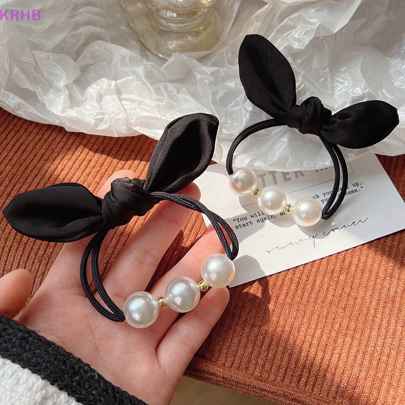 Dây Cột Tóc Cao Su Co Giãn Đính Nơ Thời Trang Hàn Quốc Cho Nữ Mới