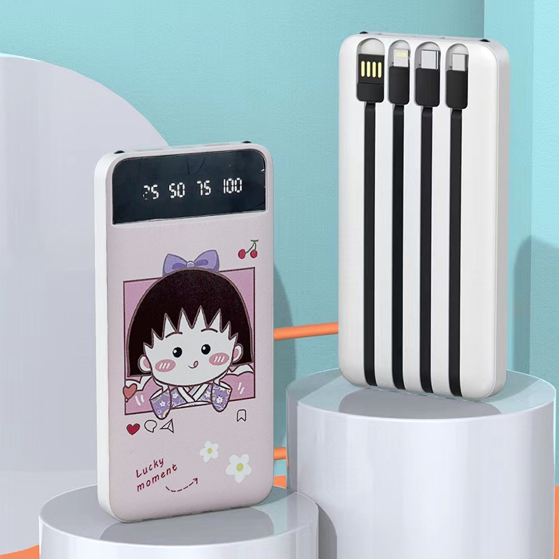 Pin Sạc Dự Phòng Mini 20000mAh Sơn Hoạt Hình Siêu Mỏng