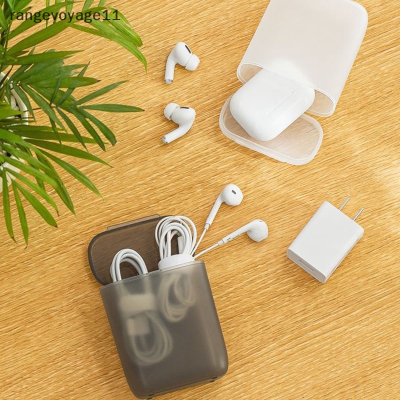 [Rangevoyage] Ins Hộp Đựng Dây Cáp Tai Nghe / Trang Sức / Son Môi Chống Bụi Nhỏ Gọn Dùng Khi Đi Du Lịch [vn]