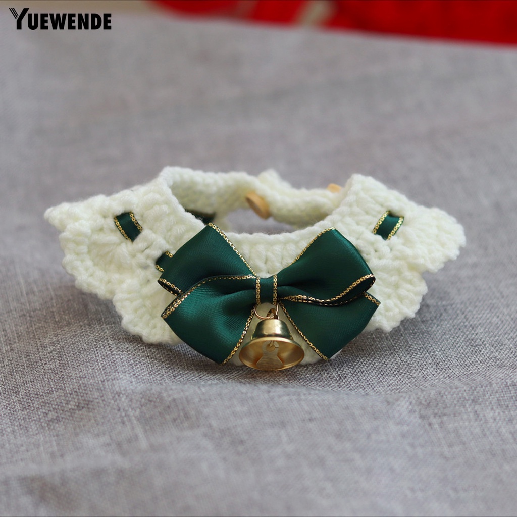 Yq.e Vòng Cổ Len Mịn Thắt Nơ Có Chuông Cho Thú Cưng