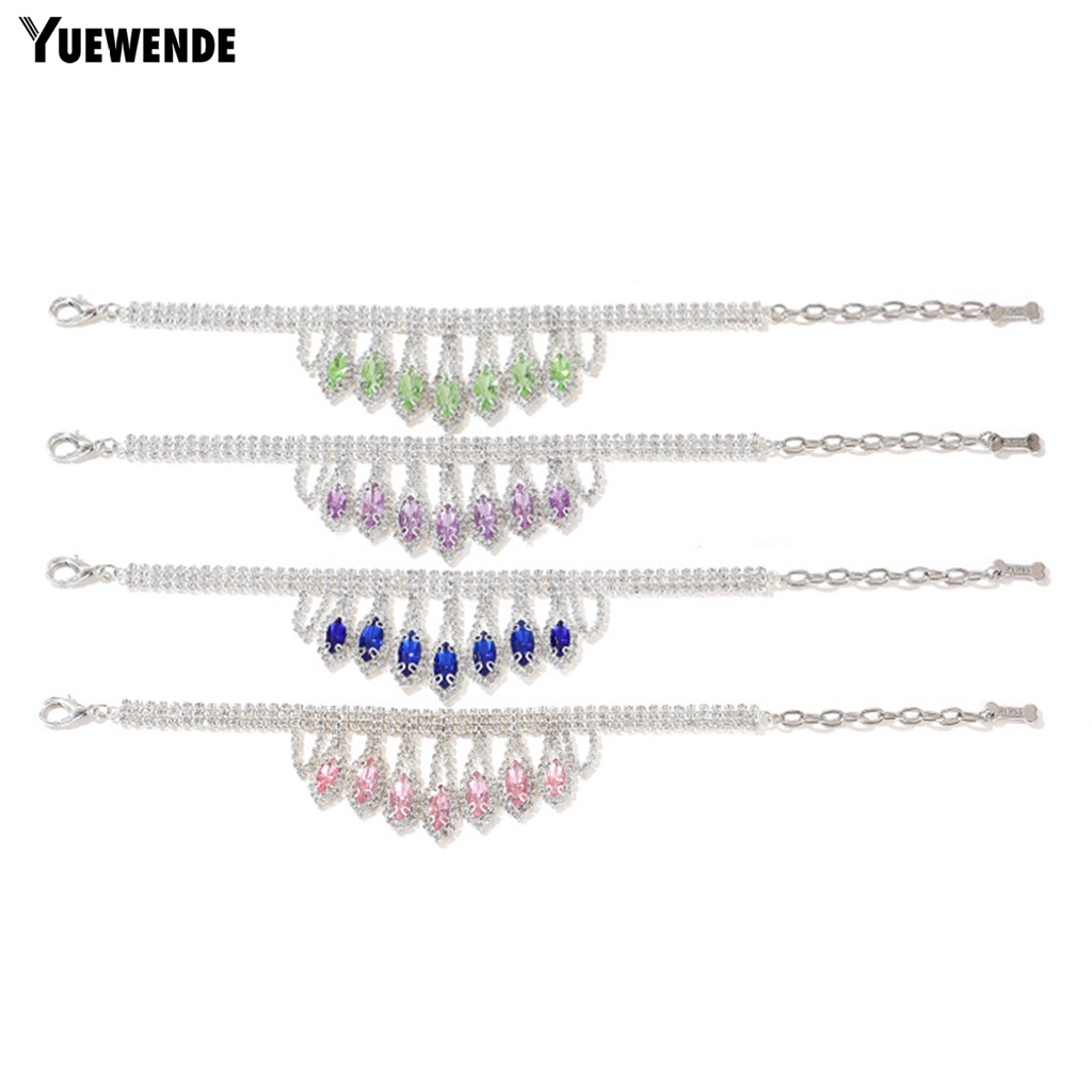 Yq.e Vòng cổ Mặt Hình Động Vật Nhỏ Lấp Lánh Bề Mặt Mịn Cho Thú Cưng