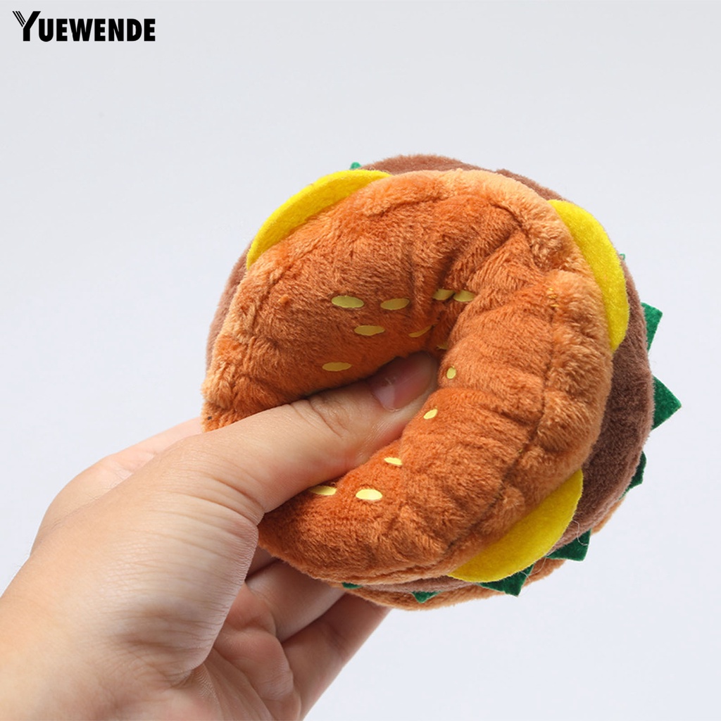 Đồ Chơi Nhồi Bông Hình Hamburger Tích Hợp Âm Thanh Vui Nhộn Dễ Thương Cho Cún Cưng