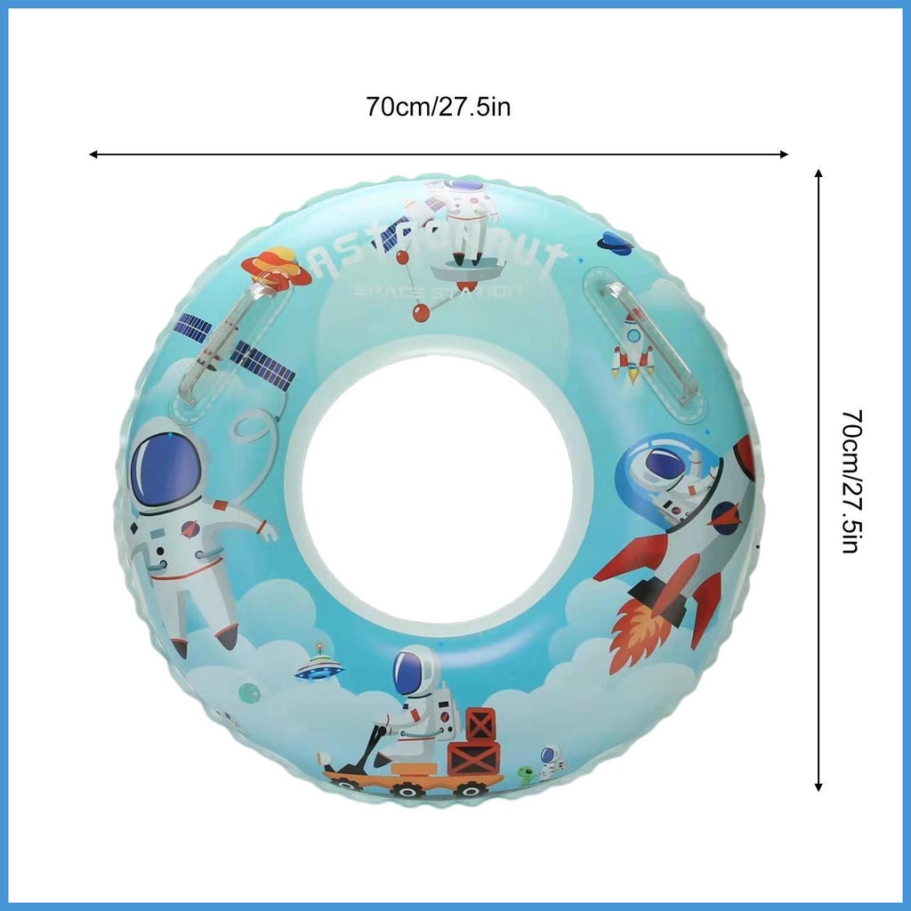 Phao Bơi Bơm Hơi Bằng PVC In Họa Tiết Hoạt Hình Dễ Thương Trọng Lượng Nhẹ Tiện Dụng