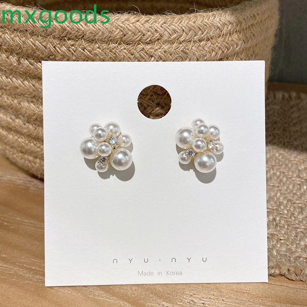 Khuyên Tai Dạng Hạt Màu Trơn Đơn Giản Thời Trang Hàn Quốc Cho Nữ