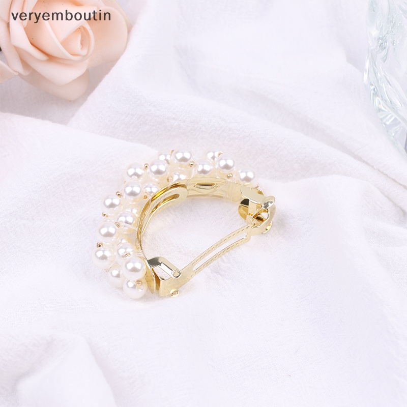 Kẹp Tóc Đuôi Ngựa Đính Ngọc Trai Thanh Lịch Dành Cho Nữ