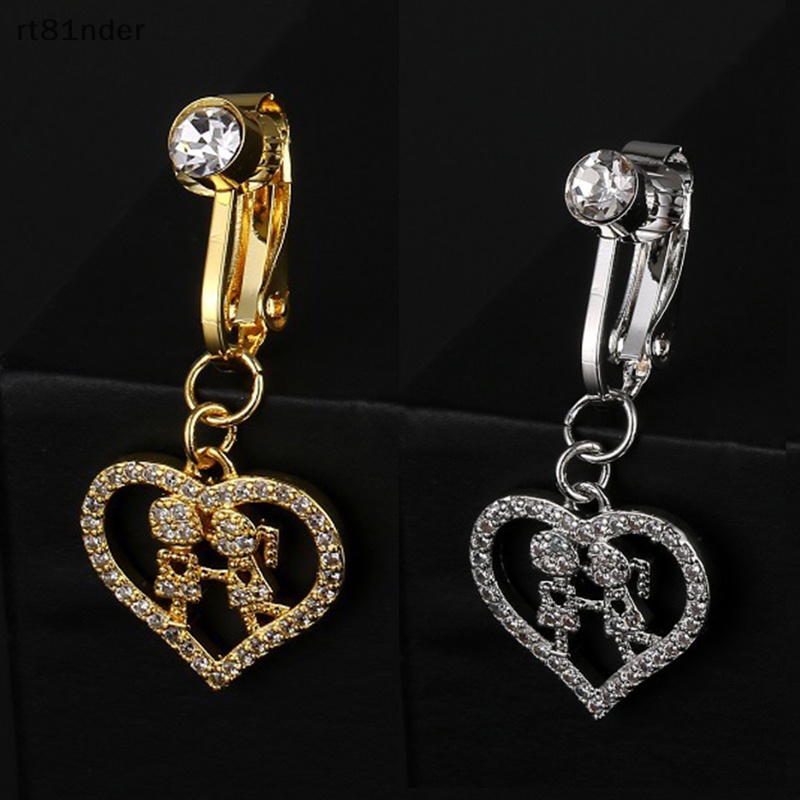 Rt Khuyên Rốn Giả Xỏ Rốn Hình Trái Tim Dạng Kẹp Rốn Sụn Rốn n