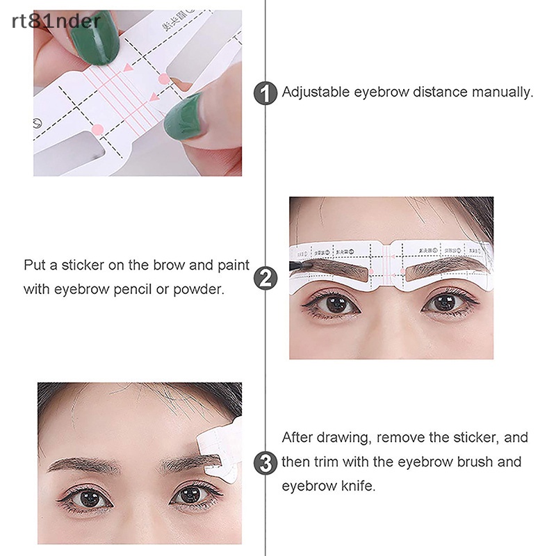 Rt Set 12 Thẻ Dán Lông Mày Nhanh Chóng Tiện Lợi