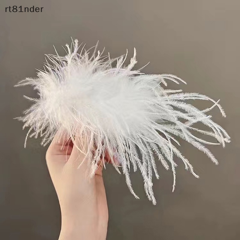 Rt Kẹp Tóc Hình Lông Vũ Màu Trắng Ngọt Ngào Cá Tính Cho Đám Cưới / Chụp Ảnh