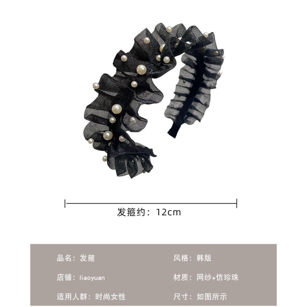 Băng Đô Cài Tóc Đính Ngọc Trai Cao Cấp Phong Cách Mới 2023