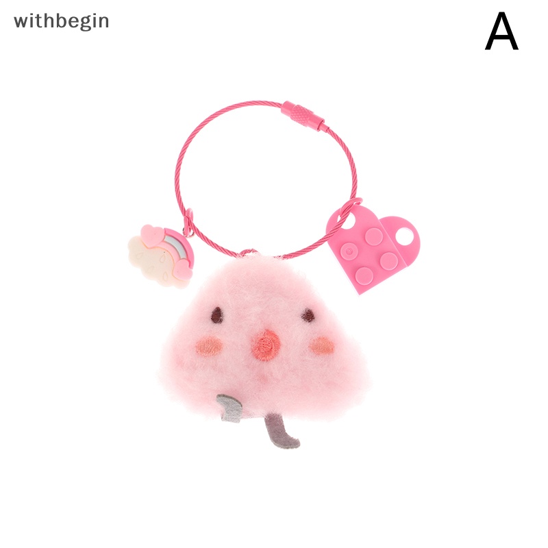 Móc Khóa Hình Thỏ / Gà Nhồi Bông Dễ Thương Dùng Trang Trí Ba Lô / Ô Tô