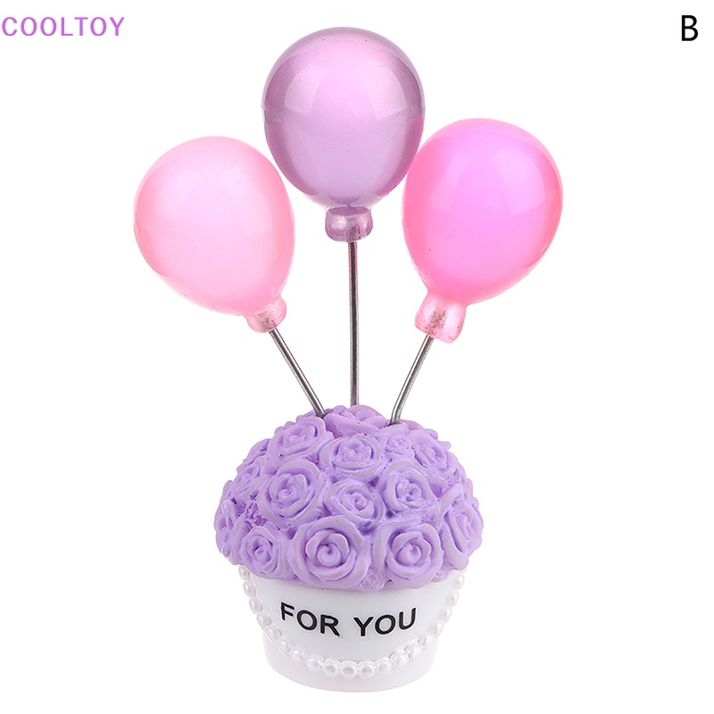 1 Mô Hình Bong Bóng Hoa Hồng Bằng Nhựa Resin Nhiều Màu Sắc Trang Trí Bảng Điều Khiển Xe Hơi / Nhà Búp Bê