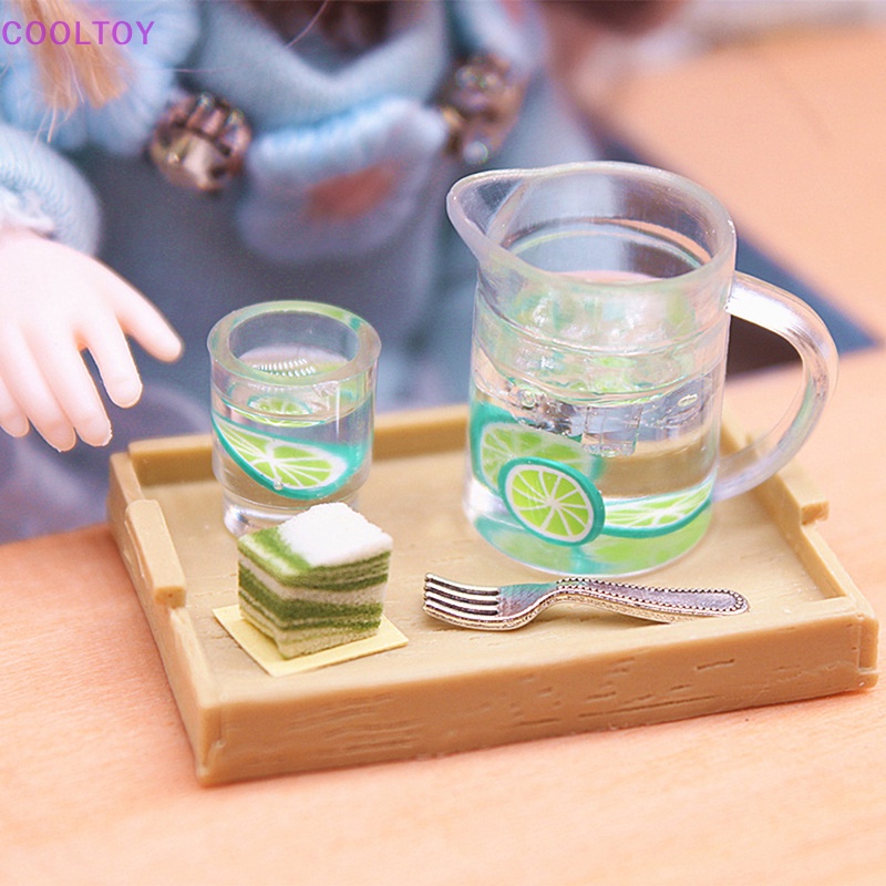 1 Bộ Khay Đựng Trà / Bánh Mini Trang Trí Nhà Búp Bê DIY