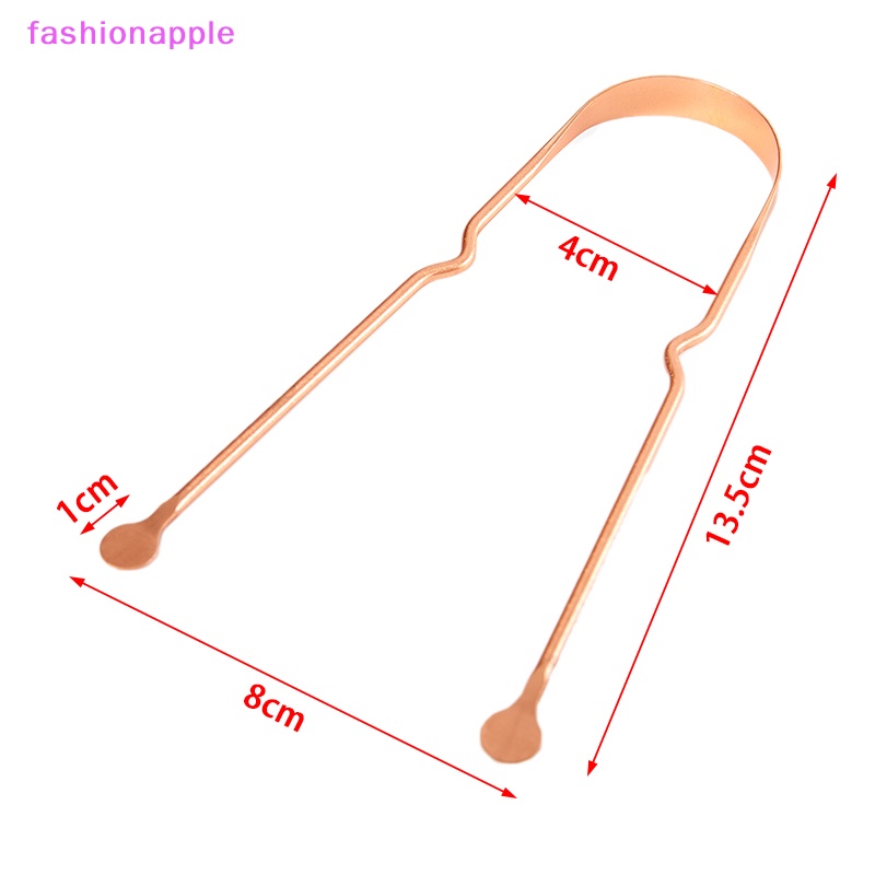 1 Dụng Cụ Nạo Lưỡi Bằng Đồng Đơn Giản Làm Sạch Hơi Thở Tươi Mát