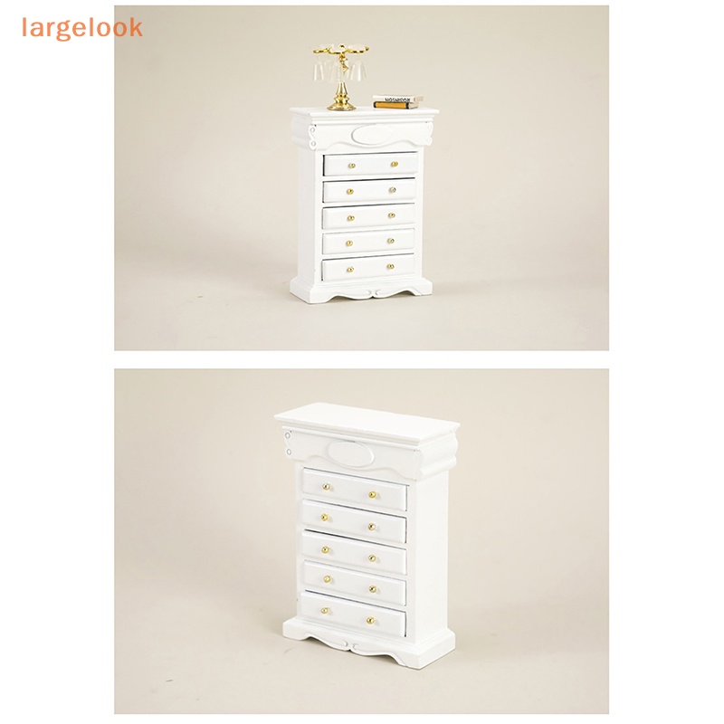 Mô Hình Tủ Chén Mini Phong Cách Mỹ Dùng Trang Trí Nhà Búp Bê